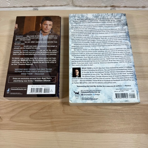 Brad Thor Paperbacks THE BLACK LIST and SPY MASTER GUC - Picture 2 of 3